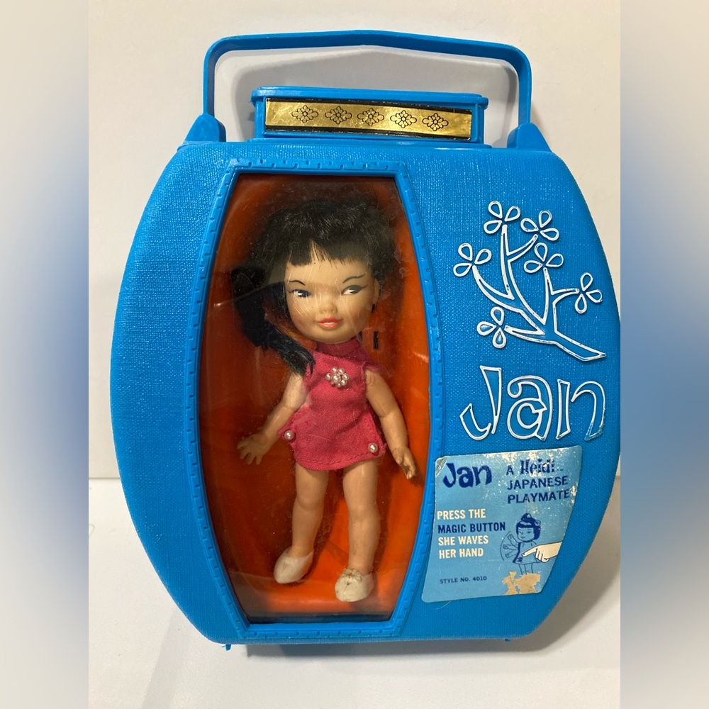 Japanese Playmate Doll with Blue Case